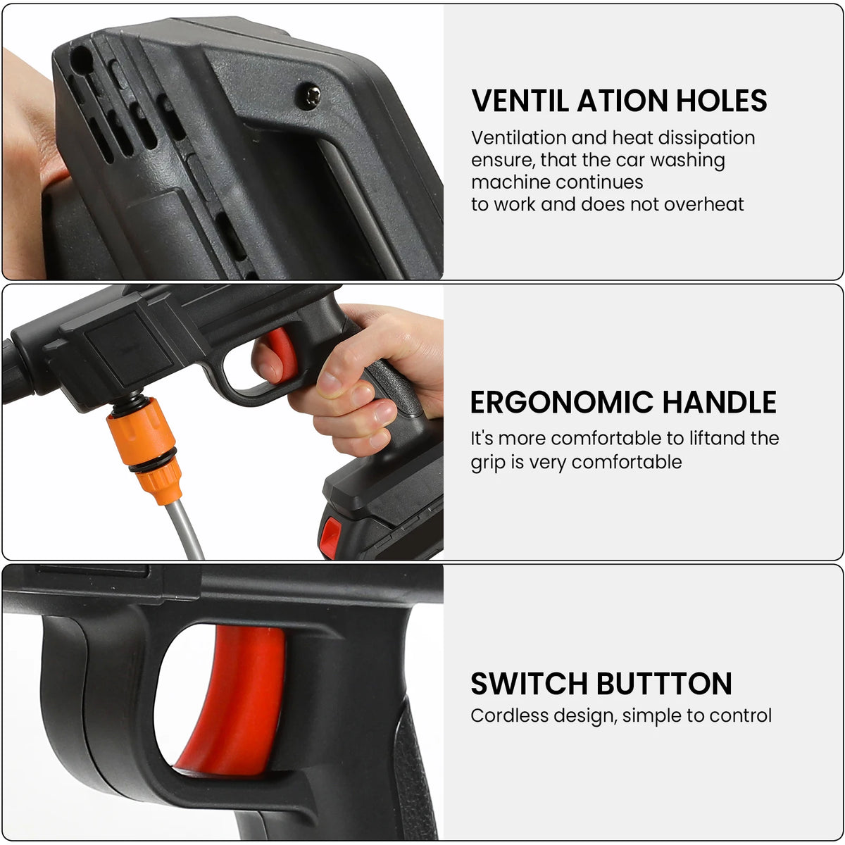 Makita-Nettoyeur haute pression sans fil, 50 bars, à eau, lavage de voiture, batterie 21V