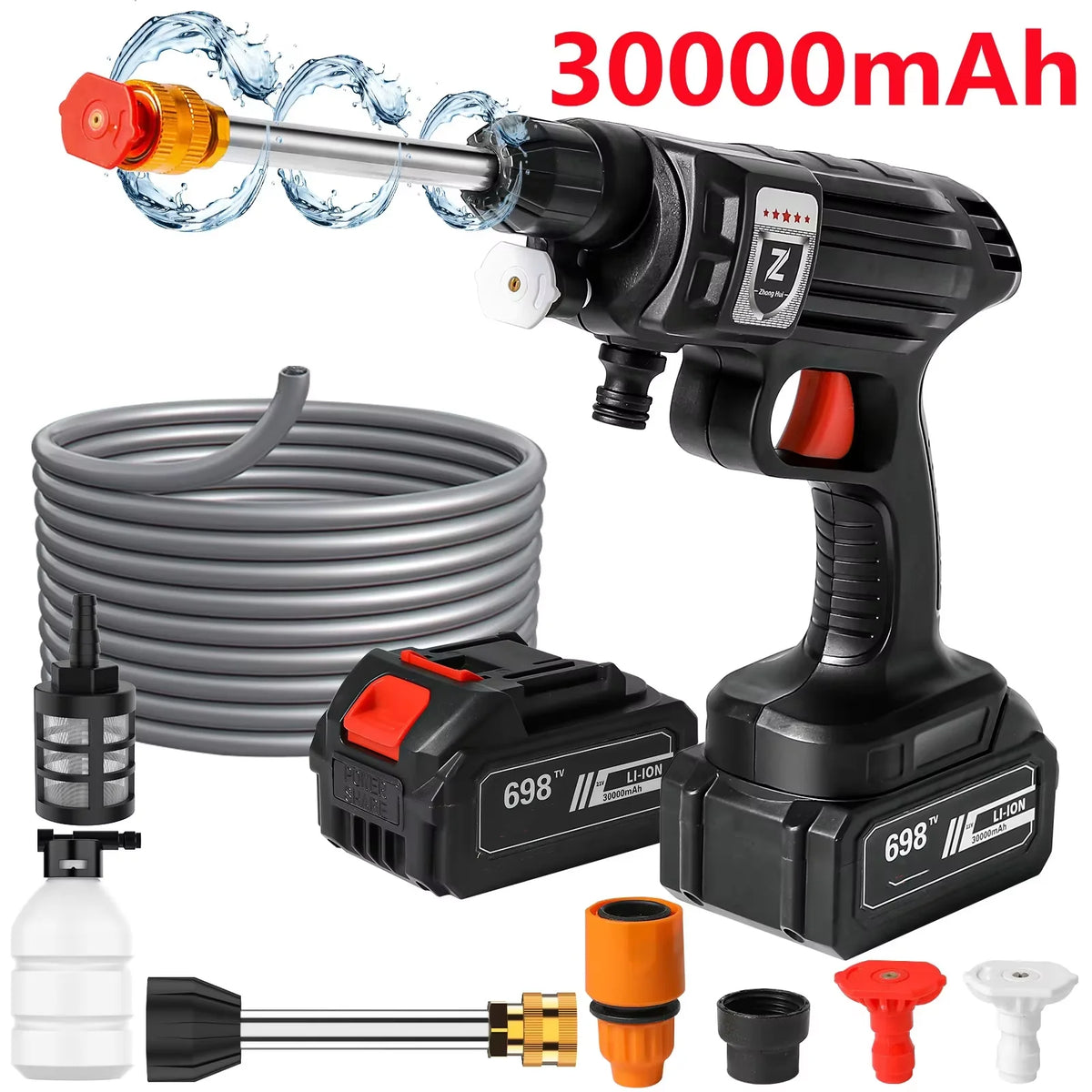 Makita-Nettoyeur haute pression sans fil, 50 bars, à eau, lavage de voiture, batterie 21V