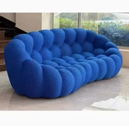 Ensemble de canapés de salon jaunes de styliste, meubles de luxe italiens Divano Soggiorno, tissu européen, Double Chaise nordique