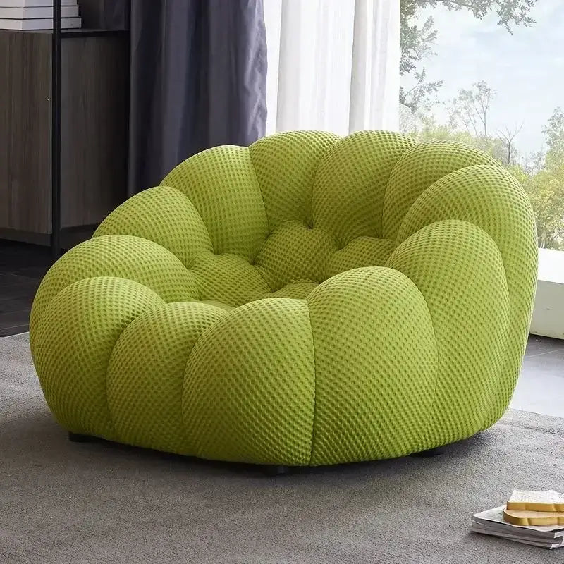 Ensemble de canapés de salon jaunes de styliste, meubles de luxe italiens Divano Soggiorno, tissu européen, Double Chaise nordique