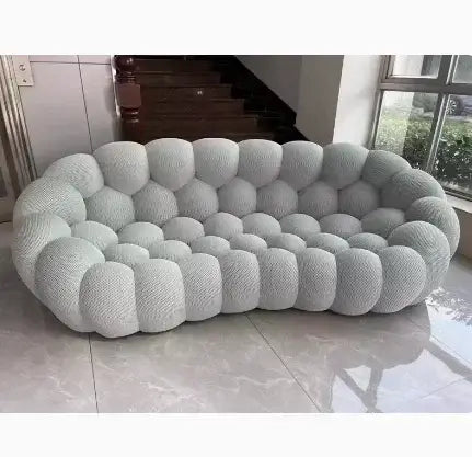 Ensemble de canapés de salon jaunes de styliste, meubles de luxe italiens Divano Soggiorno, tissu européen, Double Chaise nordique