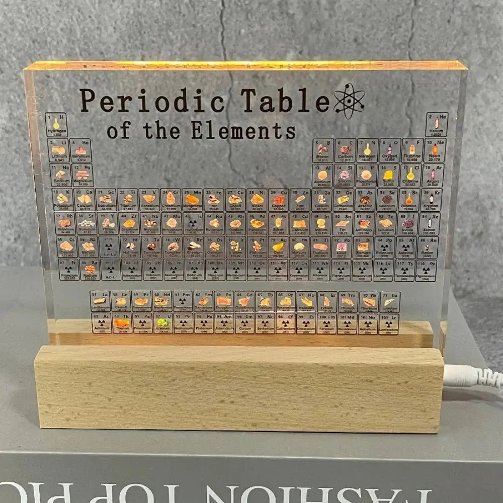 Figurines du tableau périodique en acrylique, impression de Mendeleïev, décoration de bureau, présentoir de chimie, accessoires pour la maison, cadeau - Maison & Déco