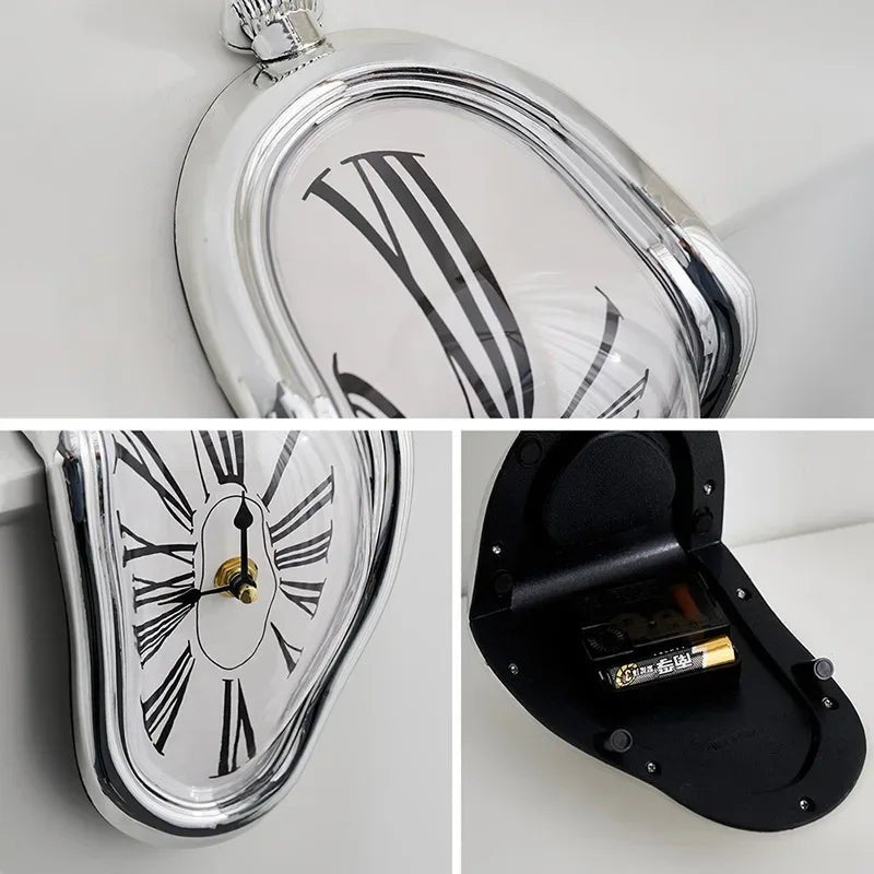Horloges murales surréalistes fondues et déformées, style Salvador Dali. Décoration murale, cadeau pour la maison et le jardin. - Maison & Déco
