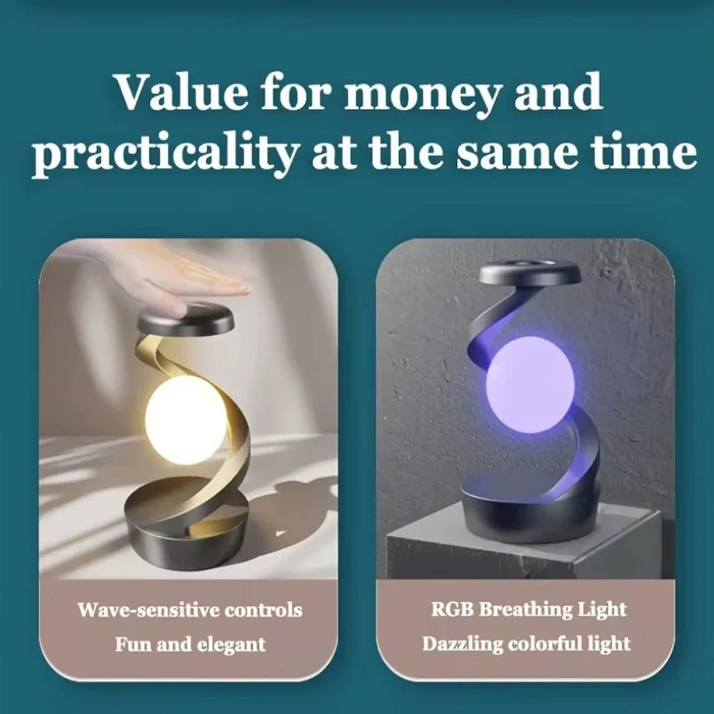 Lampe de bureau suspendue rotative RGB Moon Mood Light, veilleuse colorée suspendue et rotative - Maison & Déco
