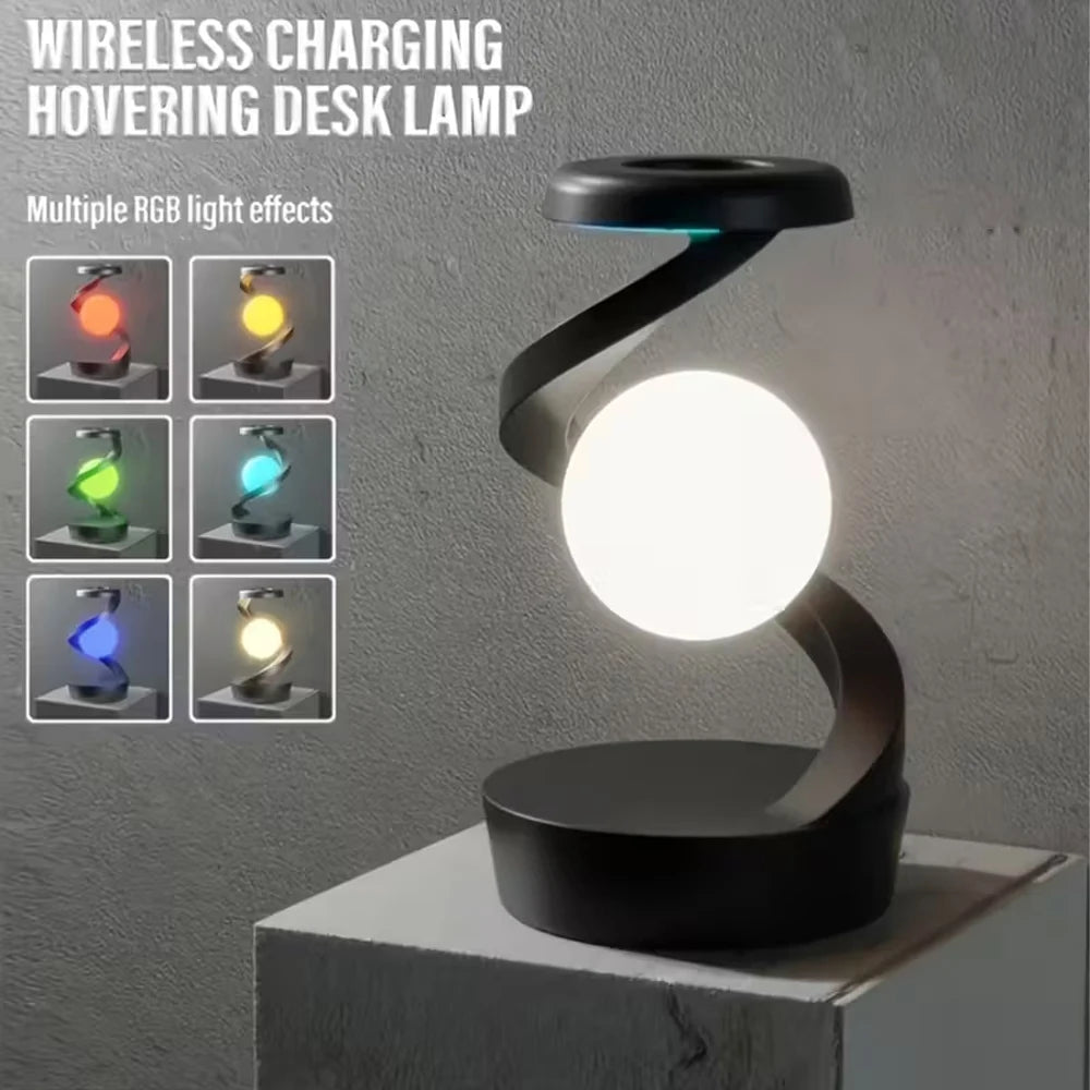 Lampe de bureau suspendue rotative RGB Moon Mood Light, veilleuse colorée suspendue et rotative - Maison & Déco