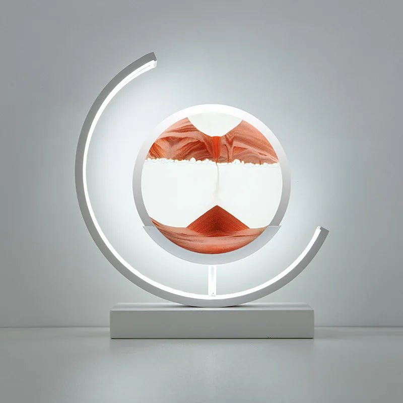 Lampe de table LED Quicksand Art, veilleuse à sable mouvant, sablier en verre dynamique, décoration intérieure, cadeau - Maison & Déco