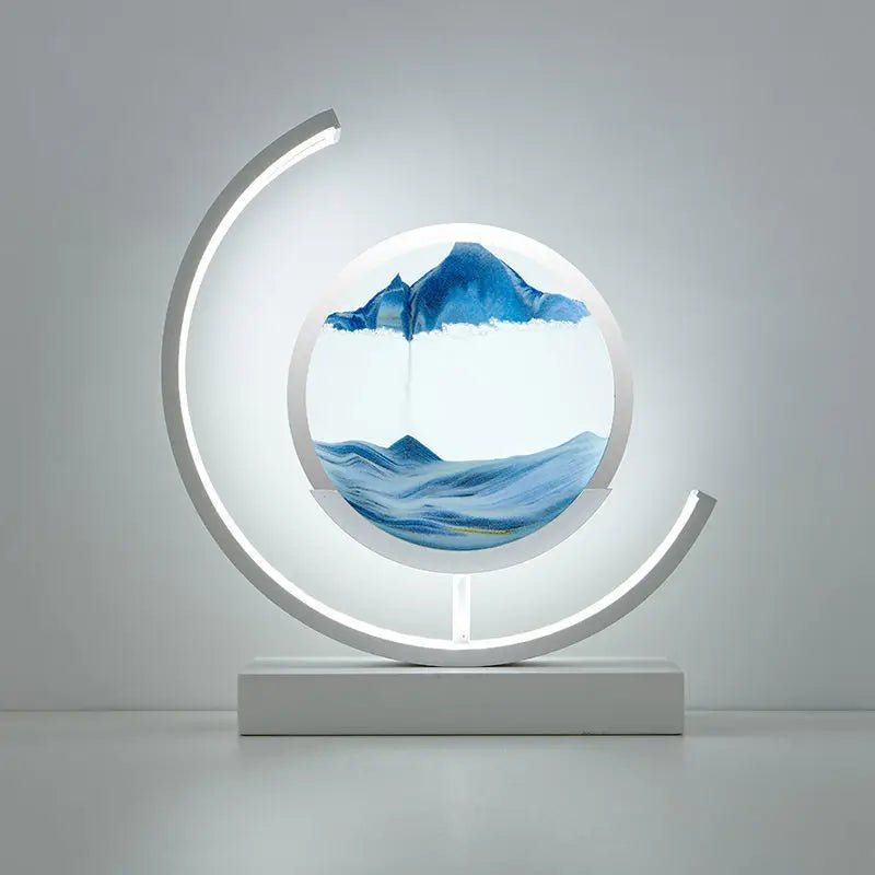 Lampe de table LED Quicksand Art, veilleuse à sable mouvant, sablier en verre dynamique, décoration intérieure, cadeau - Maison & Déco