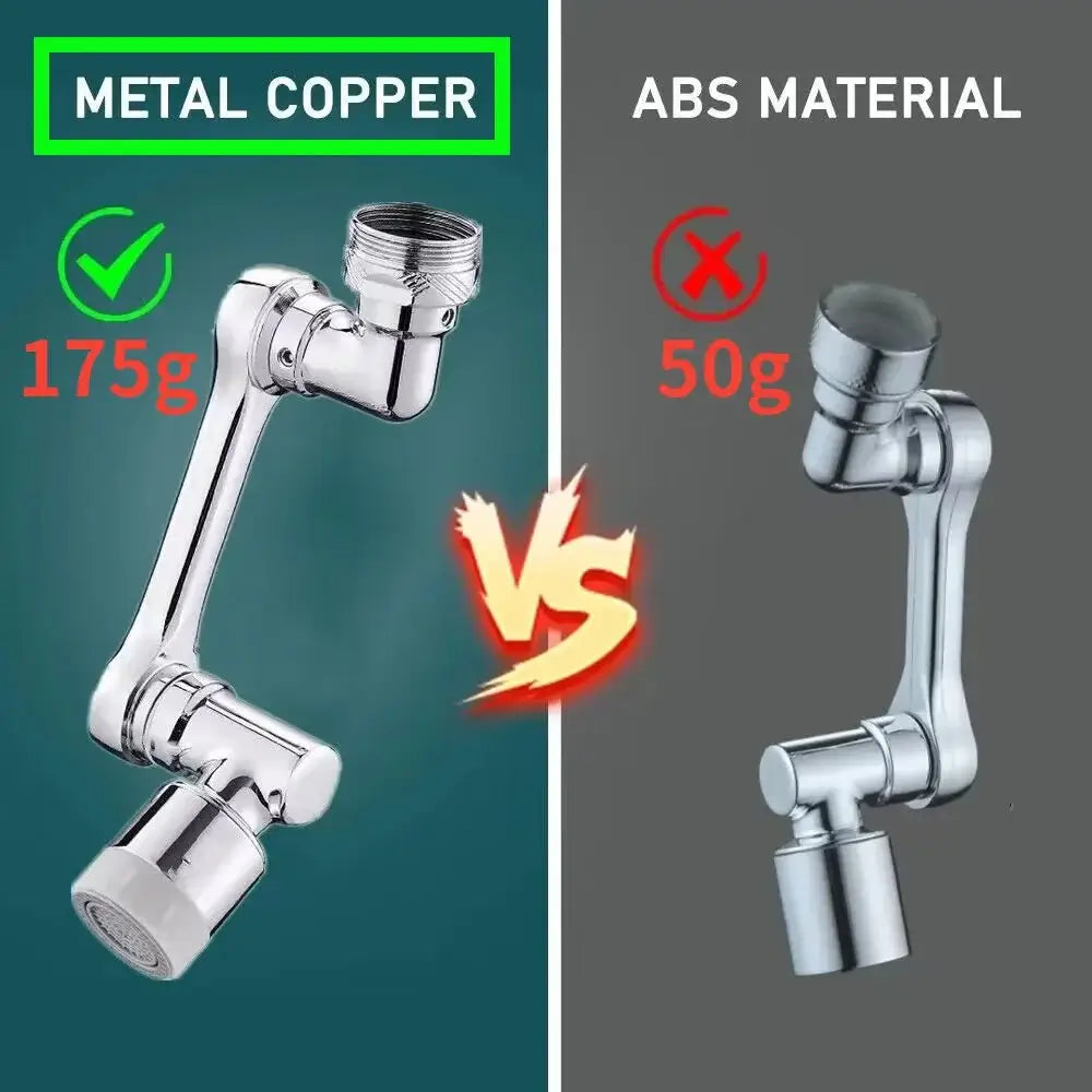 Métal 1080 ° Tête de pulvérisation de robinet à Rotation universelle, adaptateur 22/24mm, prolongateur de robinet de lavabo, aérateur, buse de barboteur, robinet de cuisine - Maison & Déco