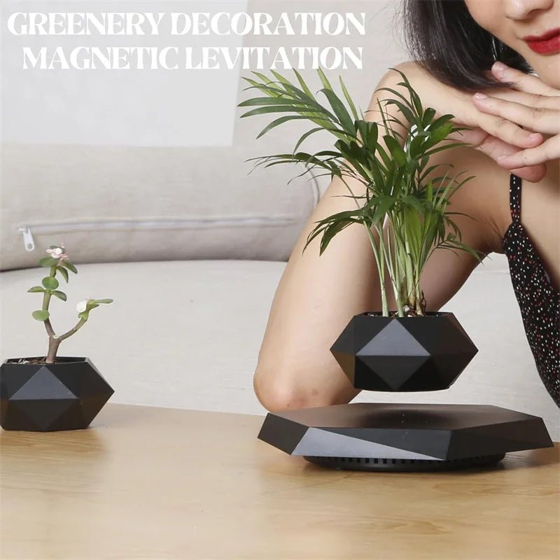 Pot lévitant, support pour plante étonnant, pot de fleurs magnétique flottant pour la décoration de bureau et de maison, ornements modernes, cadeaux de Noël créatifs - Maison & Déco