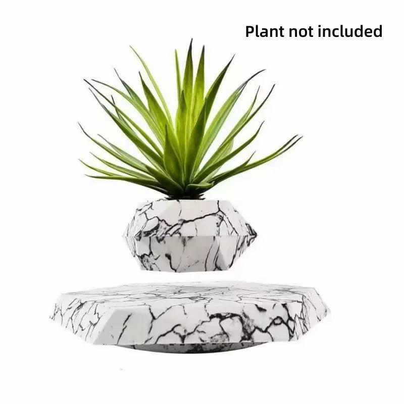 Pot lévitant, support pour plante étonnant, pot de fleurs magnétique flottant pour la décoration de bureau et de maison, ornements modernes, cadeaux de Noël créatifs - Maison & Déco