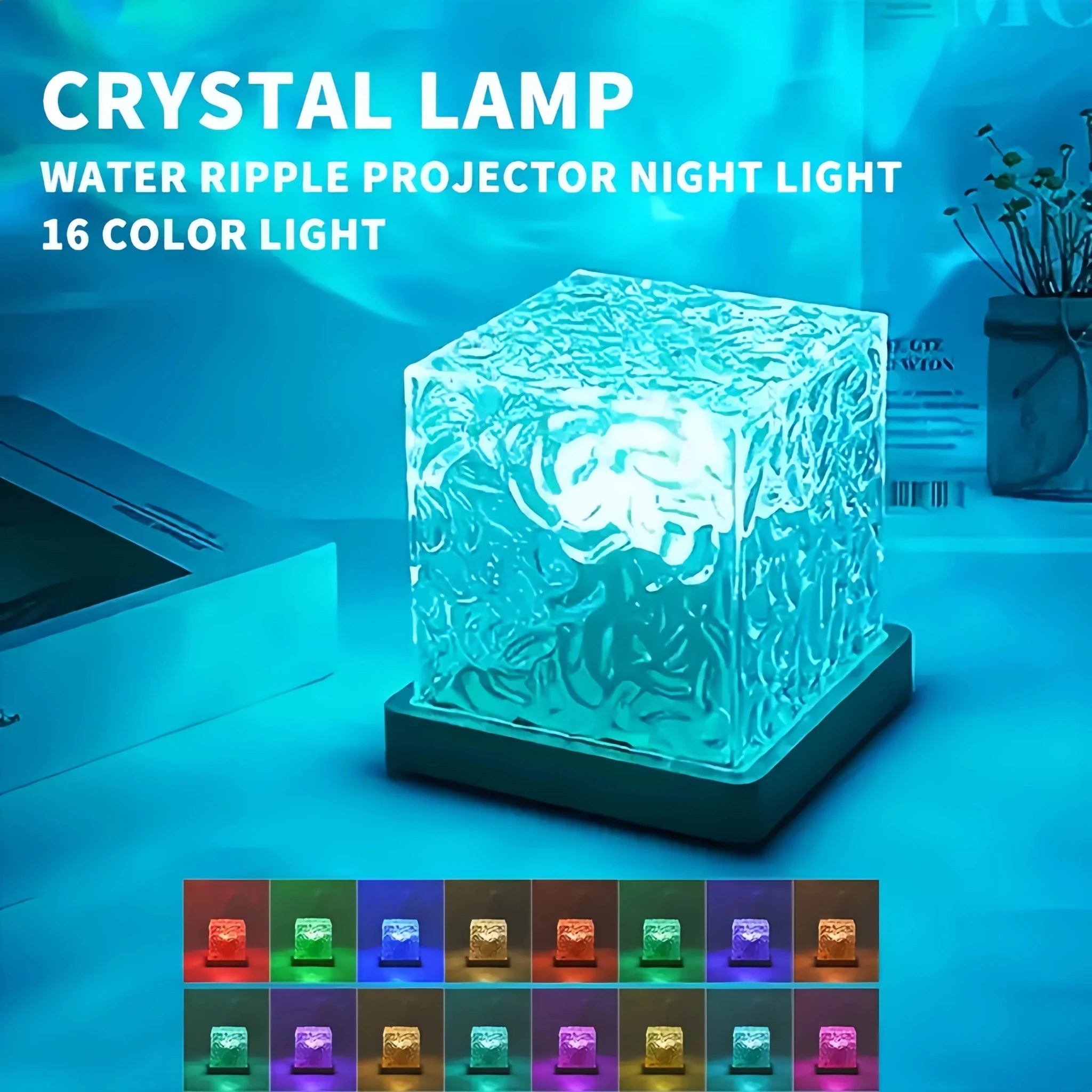 Projecteur de lumière LED tactile effet vagues et aurores boréales, 16 couleurs, avec télécommande, intensité variable, rotation automatique, alimentation USB, idéal pour un cadeau ou une décoration de fête. - Maison & Déco