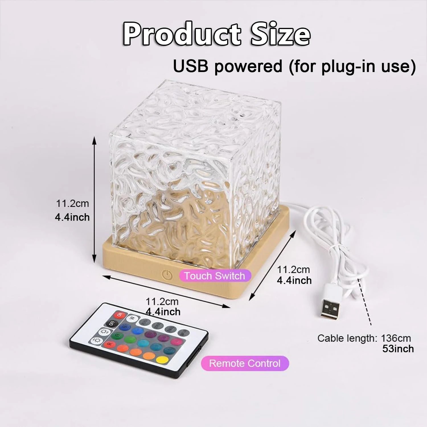 Projecteur de lumière LED tactile effet vagues et aurores boréales, 16 couleurs, avec télécommande, intensité variable, rotation automatique, alimentation USB, idéal pour un cadeau ou une décoration de fête. - Maison & Déco