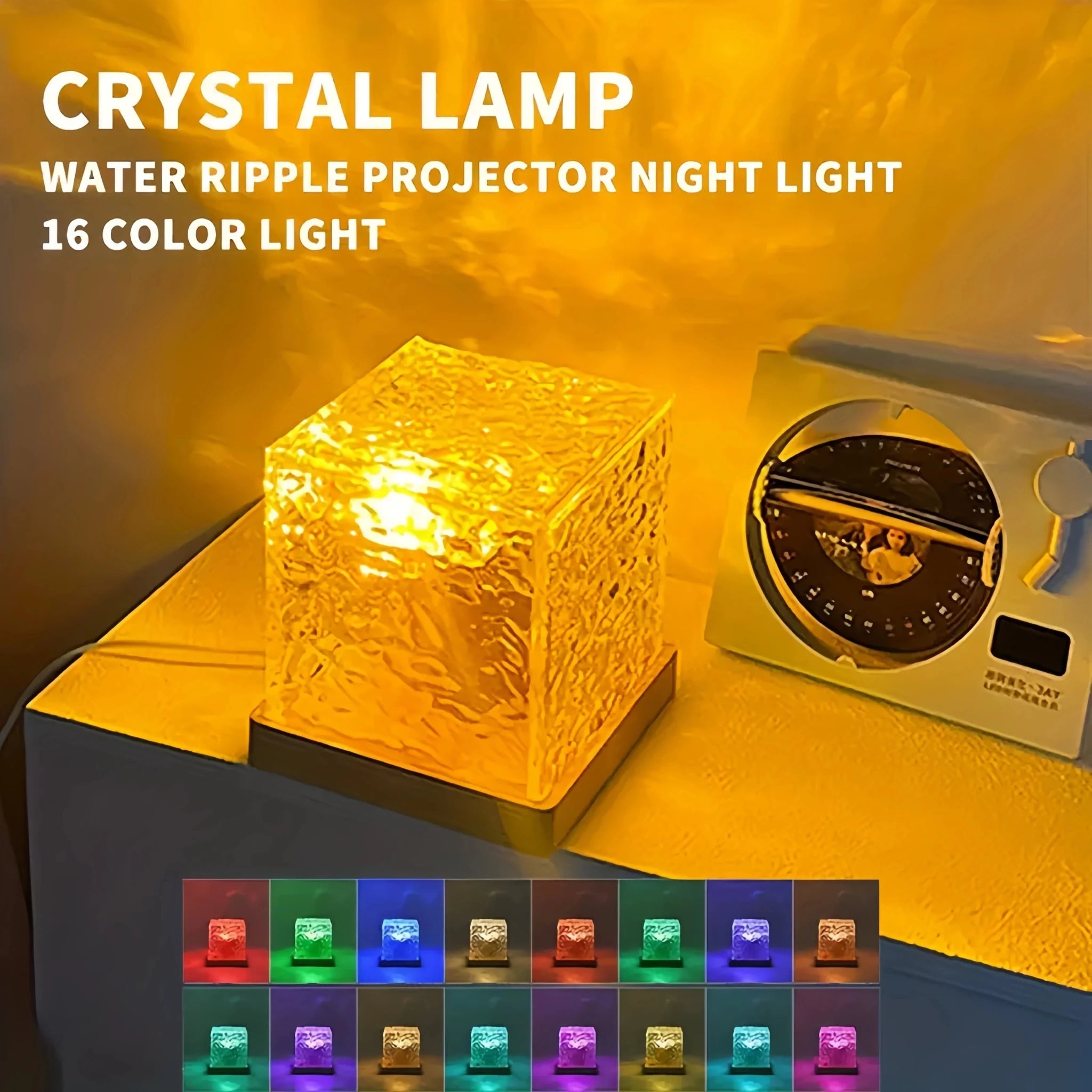 Projecteur de lumière LED tactile effet vagues et aurores boréales, 16 couleurs, avec télécommande, intensité variable, rotation automatique, alimentation USB, idéal pour un cadeau ou une décoration de fête. - Maison & Déco
