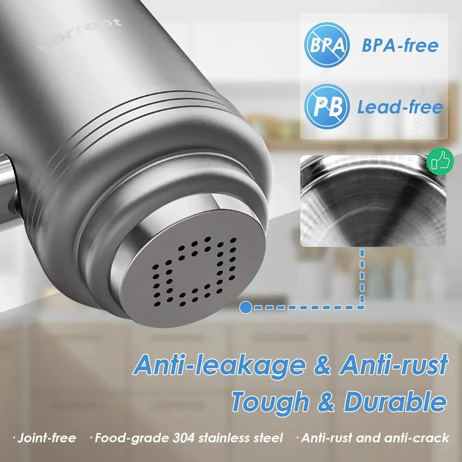 Système de filtration et de purification d'eau pour robinet en acier inoxydable HOMEFISH, certifié NSF. Réduit le plomb, le chlore et les mauvais goûts dans la cuisine. - Maison & Déco